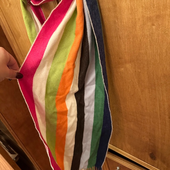 NWT Coach Legacy Stripe Scarf 83106 100% Cashmere Multi Color $198 Y2K - Picture 4 of 5